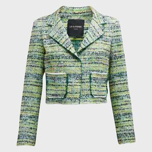 Beach Cropped Tweed Jacket | Le Superbe